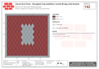 انترلوك (باسكو) 24x15 سم · VEN8-142 · Elongated حلقة ميدالية, turned 90 deg, kerb-framed