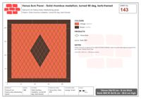 انترلوك (باسكو) 24x15 سم · VEN8-143 · سادة rhombus ميدالية, turned 90 deg, kerb-framed