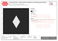 انترلوك (باسكو) 24x15 سم · VEN8-145 · سادة rhombus ميدالية, turned 90 deg, kerb-framed