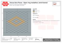 انترلوك (باسكو) 24x15 سم · VEN8-147 · مفتوح حلقة ميدالية, kerb-framed