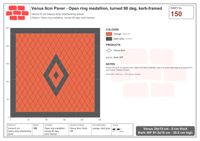 انترلوك (باسكو) 24x15 سم · VEN8-150 · مفتوح حلقة ميدالية, turned 90 deg, kerb-framed