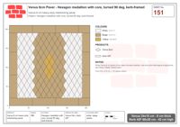انترلوك (باسكو) 24x15 سم · VEN8-151 · سداسي ميدالية مع قلب, turned 90 deg, kerb-framed