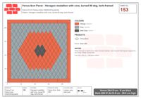 Interlock (Pasco) 24x15 cm · VEN8-153 · Hexagon medallion with core, turned 90 deg, kerb-framed