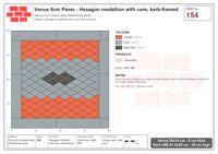 Interlock (Pasco) 24x15 cm · VEN8-154 · Hexagon medallion with core, kerb-framed