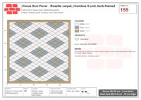 Interlock (Pasco) 24x15 cm · VEN8-155 · Rosette carpet, rhombus 5-unit, kerb-framed