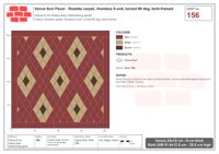 Interlock (Pasco) 24x15 cm · VEN8-156 · Rosette carpet, rhombus 5-unit, turned 90 deg, kerb-framed