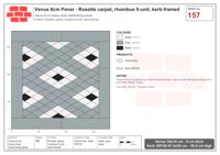 Interlock (Pasco) 24x15 cm · VEN8-157 · Rosette carpet, rhombus 5-unit, kerb-framed