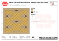 Interlock (Pasco) 24x15 cm · VEN8-160 · Rosette carpet, hexagon 7-unit, kerb-framed