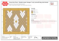 Interlock (Pasco) 24x15 cm · VEN8-161 · Rosette carpet, hexagon 7-unit, turned 90 deg, kerb-framed