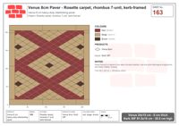 Interlock (Pasco) 24x15 cm · VEN8-163 · Rosette carpet, rhombus 7-unit, kerb-framed