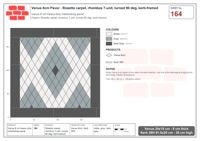 انٹرلاک (پاسکو) 24x15 سینٹی میٹر · VEN8-164 · Rosette قالین, rhombus 7 یونٹ, turned 90 deg, kerb-framed