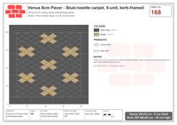 انٹرلاک (پاسکو) 24x15 سینٹی میٹر · VEN8-168 · Stud-rosette قالین, 5 یونٹ, kerb-framed