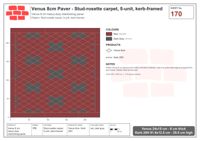انٹرلاک (پاسکو) 24x15 سینٹی میٹر · VEN8-170 · Stud-rosette قالین, 5 یونٹ, kerb-framed