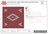 انٹرلاک (پاسکو) 24x15 سینٹی میٹر · VEN8-171 · کھلا rosette قالین, 9 یونٹ, kerb-framed