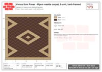 انٹرلاک (پاسکو) 24x15 سینٹی میٹر · VEN8-173 · کھلا rosette قالین, 9 یونٹ, kerb-framed