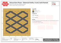 Interlock (Pasco) 24x15 cm · VEN8-178 · Diamond trellis, 4-unit, kerb-framed