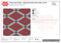 Interlock (Pasco) 24x15 cm · VEN8-179 · Diamond trellis with nodes, 5-unit