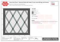 Interlock (Pasco) 24x15 cm · VEN8-182 · Diamond trellis with nodes, 5-unit, turned 90 deg, kerb-framed