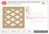 Interlock (Pasco) 24x15 cm · VEN8-184 · Fine trellis with nodes, 3-unit, kerb-framed