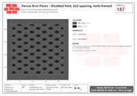 Interlock (Pasco) 24x15 cm · VEN8-187 · Studded field, 2x2 spacing, kerb-framed