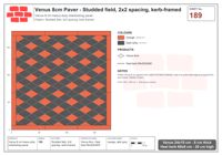 Interlock (Pasco) 24x15 cm · VEN8-189 · Studded field, 2x2 spacing, kerb-framed