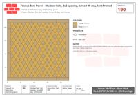 Interlock (Pasco) 24x15 cm · VEN8-190 · Studded field, 2x2 spacing, turned 90 deg, kerb-framed