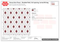 Interlock (Pasco) 24x15 cm · VEN8-193 · Studded field, 3x3 spacing, turned 90 deg