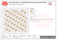 Interlock (Pasco) 24x15 cm · VEN8-202 · Studded field, 3x2 spacing, kerb-framed