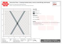 Interlock (Pasco) 24x15 cm · VEN8-204 · Crossing rhombus lanes, narrow, turned 90 deg, kerb-framed