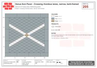 Interlock (Pasco) 24x15 cm · VEN8-205 · Crossing rhombus lanes, narrow, kerb-framed