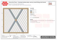 Interlock (Pasco) 24x15 cm · VEN8-206 · Crossing rhombus lanes, narrow, turned 90 deg, kerb-framed