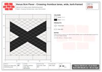 Interlock (Pasco) 24x15 cm · VEN8-208 · Crossing rhombus lanes, wide, kerb-framed