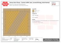 Interlock (Pasco) 24x15 cm · VEN8-212 · Centre traffic lane, turned 90 deg, kerb-framed