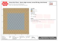 इंटरलॉक (पास्को) 24x15 सेमी · VEN8-220 · Apron किनारा पंक्तियाँ, turned 90 deg, kerb-framed