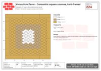 इंटरलॉक (पास्को) 24x15 सेमी · VEN8-224 · संकेंद्रित वर्ग पंक्तियाँ, kerb-framed
