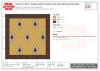 انترلوك (باسكو) 24x15 سم · VEN8-237 · Rosette سجادة, rhombus 5 وحدة, turned 90 deg, kerb-framed