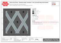 انترلوك (باسكو) 24x15 سم · VEN8-239 · Rosette سجادة, rhombus 7 وحدة, turned 90 deg, kerb-framed