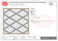 انترلوك (باسكو) 24x15 سم · VEN8-240 · معين trellis مع nodes, 5 وحدة, kerb-framed
