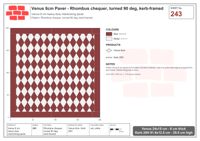 انترلوك (باسكو) 24x15 سم · VEN8-243 · Rhombus chequer, turned 90 deg, kerb-framed