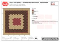 Interlock (Pasco) 24x15 cm · VEN8-248 · Concentric square courses, kerb-framed