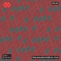 Interlock (Pasco) 41x28 cm · POL-021 · Interlocking Pairs, Diagonal stripes, 45 deg turn