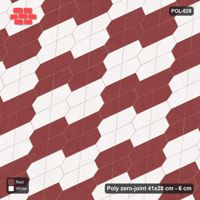 Interlock (Pasco) 41x28 cm · POL-029 · Interlocking Pairs, Pair-cell checker 2, 20 deg turn, kerb frame