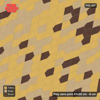 Interlock (Pasco) 41x28 cm · POL-037 · Interlocking Pairs, Tonal blend, 15 deg turn
