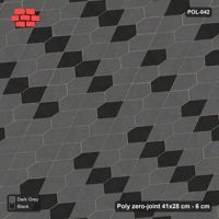 Interlock (Pasco) 41x28 cm · POL-042 · Interlocking Pairs, Diagonal stripes, 0 deg turn, kerb frame