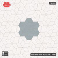 Interlock (Pasco) 41x28 cm · POL-112 · Random Lay Star Medallion, Salt & Pepper, centre star wrapped by 6 pairs
