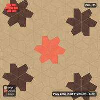 Interlock (Pasco) 41x28 cm · POL-113 · Random Lay Star Medallion, Autumn, centre star + ring of stars