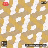Interlock (Pasco) 41x28 cm · POL-118 · Random Lay Tumbling Three-Tone, Golden Sand, each orientation its own tone (tumbling blocks)