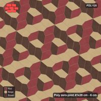 Interlock (Pasco) 41x28 cm · POL-125 · Random Lay Tumbling Three-Tone, Tuscany, each orientation its own tone (tumbling blocks)