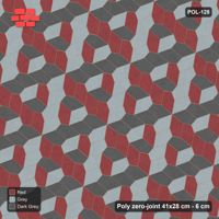 Interlock (Pasco) 41x28 cm · POL-128 · Random Lay Tumbling Three-Tone, Urban Brick, each orientation its own tone (tumbling blocks)