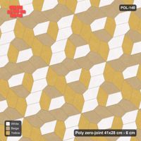 Interlock (Pasco) 41x28 cm · POL-140 · Random Lay Tumbling Three-Tone, Golden Sand, each orientation its own tone (tumbling blocks)